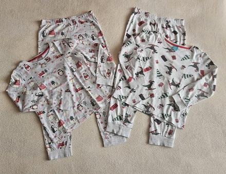 2x dvojdílné vánoční pyžamo, pyžamko, vel.122/128, pepco,122