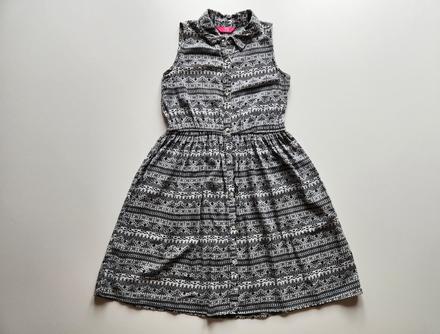 Propínací vzorované šaty vel. 146, young dimension,146