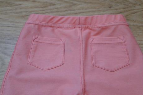 Růžové / lososové legíny, vel. 12-18m., f&f,86
