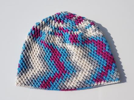 F61 dívčí háčkovaná čepice vel. 98-104, 98