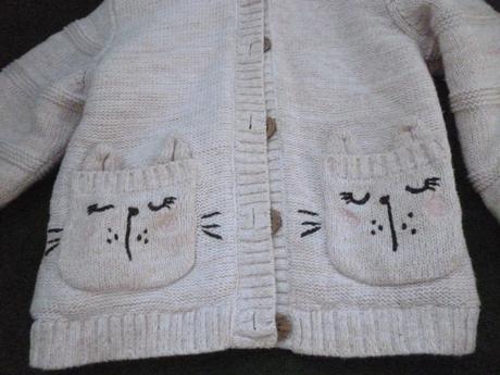 Kočičkový svetr s kožíškem 3-4, nutmeg,104