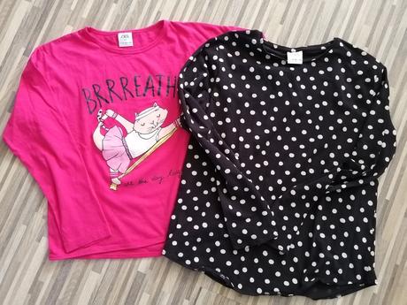 Trička dlouhý rukáv, zara,152