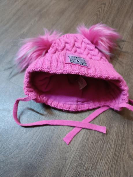 Dívčí zimní čepice ambra + rukavice, vel. 80/86, 80