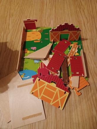 Dřevěná stavebnice domeček farma,