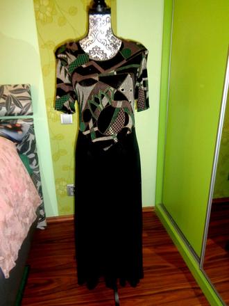 Krásné černé dlouhé společenské šaty, xl