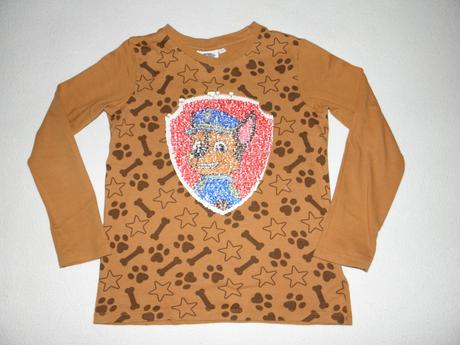 Chlapecké tričko tlapková patrola s flitry vel.128, nickelodeon,128