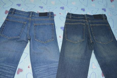 2x  bavněné džíny regulace v pase, 122