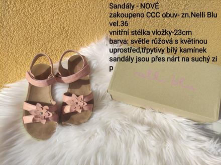 Sandály- vel 36,ccc obuv, 36