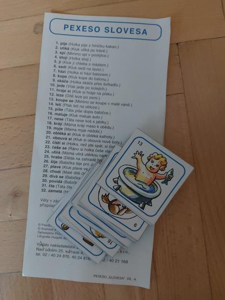 Logopedické pexeso slovesa,