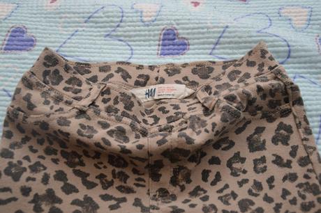 Legínky ham, s gepardím vzorem, džegíny, kapsičky, h&m,116