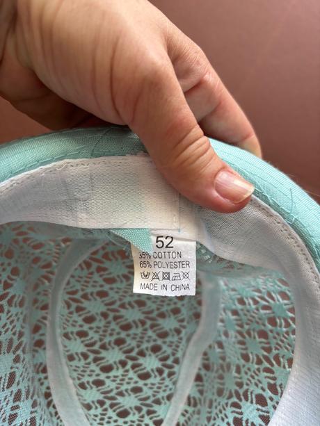 Klobouk mintové barvy - v.52, 52