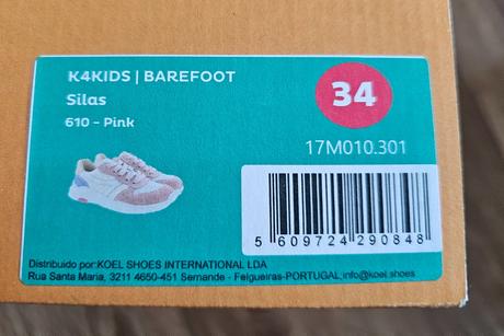 Barefoot tenisky koel silas pink vel. 34, koel4kids,34