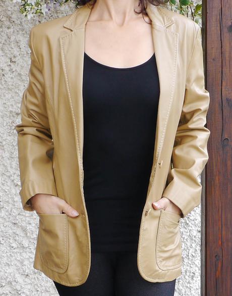 Kozene sako velbloudi barvy, h&m,36