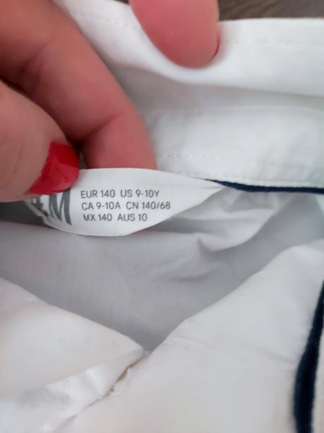 Bílá košile 140-146, h&m,140