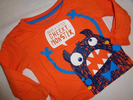 Luxusní oranžové tričko s příšerkou, rebel,80