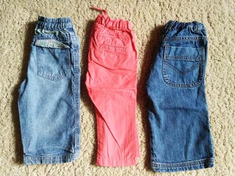 Vel.74, h&m, dětské, dívčí plátěné kalhoty, h&m,74