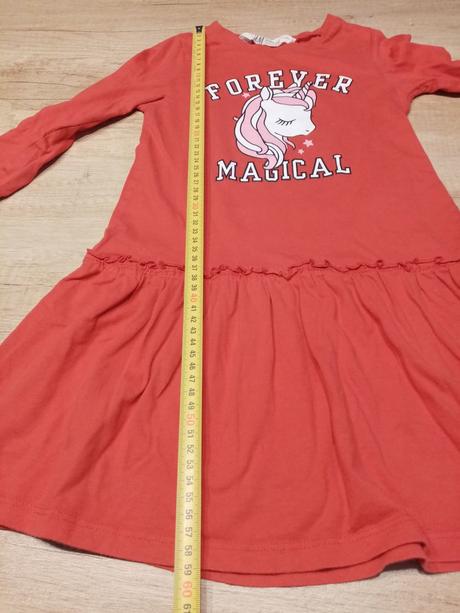 Šaty/tunika hm unicorn vel. 110/116, h&m,110