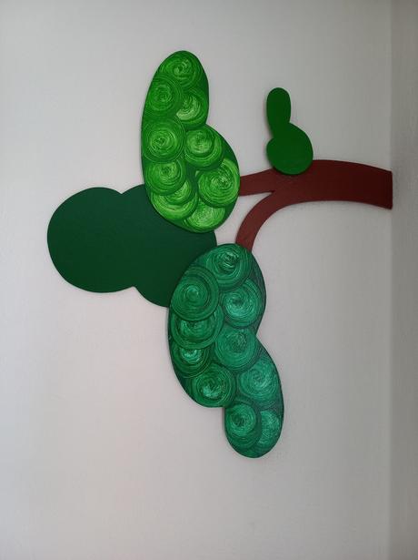 Nástěnná dekorace domek a pes, zuzana vašatová,