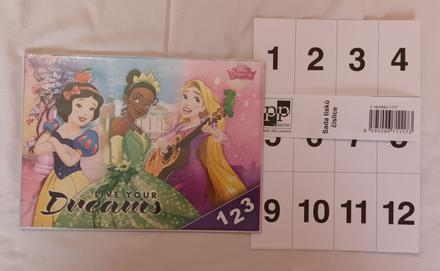 Školní desky na číslice princess disney, 