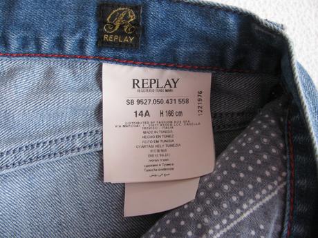 Džínové elastické kraťasy-replay, replay,164