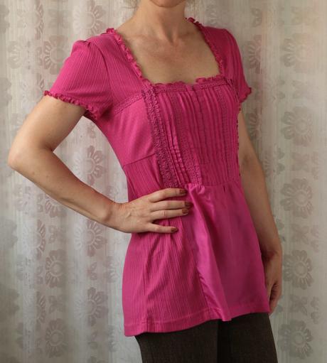 Růžová tričkohalenka s háčky next vel.40, next,l