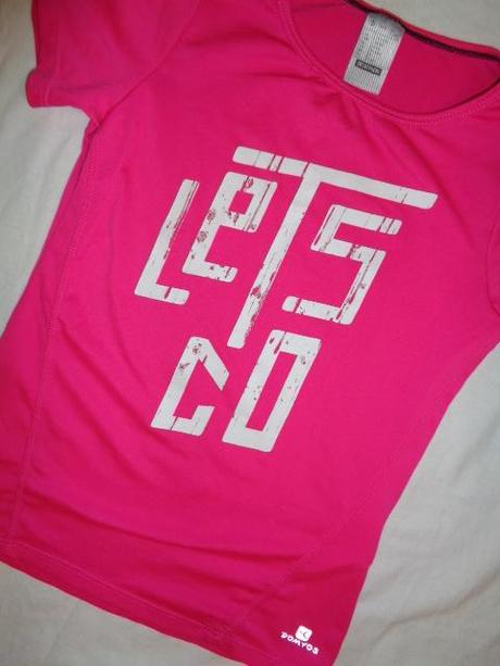 Luxusní funkční sportovní sytě růžové tričko, decathlon,116