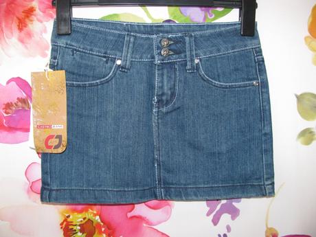 Džínová elastická minisukně, 34