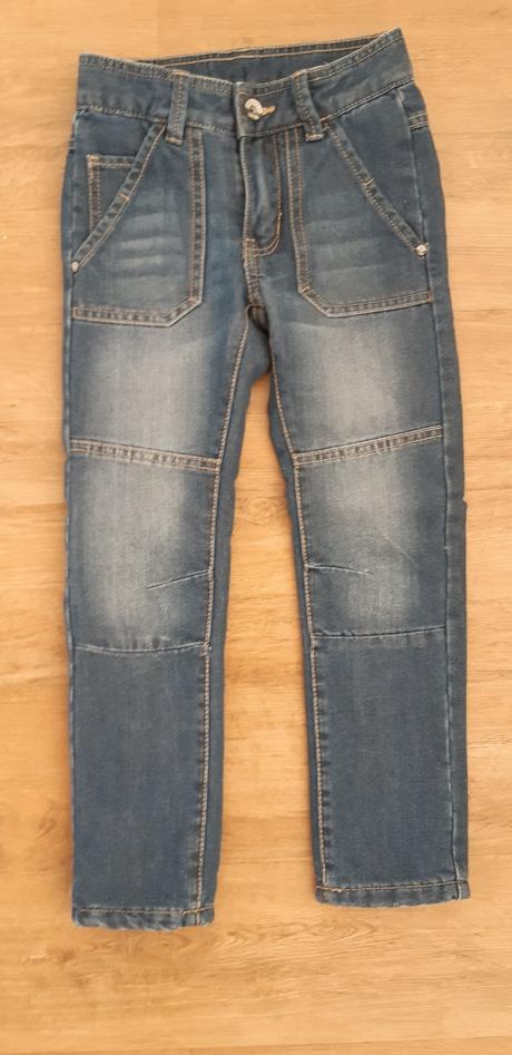 Zateplené kalhoty/džíny vel. 116, dopodopo,116