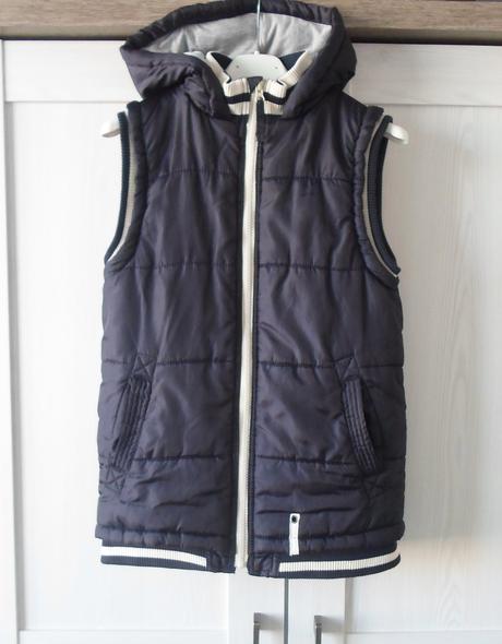 Modrá zateplená vesta vestička, f&f,152