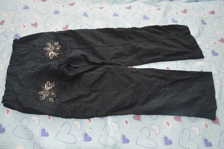 140 černé plátěné kalhoty i outdorové, marks & spencer,140