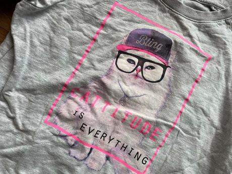 Mikina s průstřihy kočka, vel 146/152, lindex, lindex,146