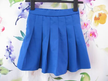 Dívčí modrá skládaná sukně, 146