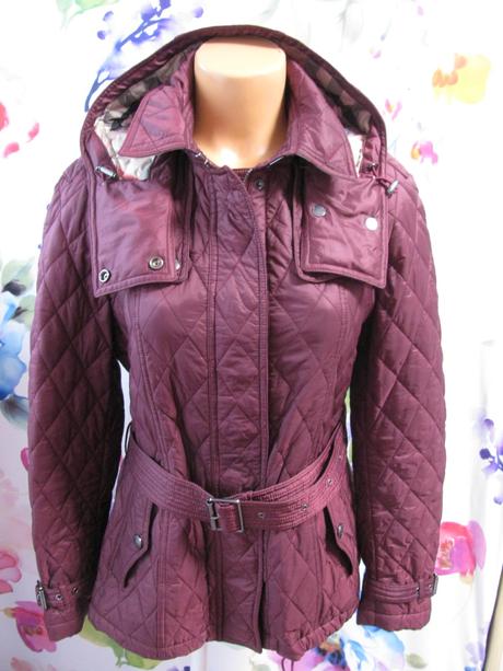 Dámská přechodná prošívaná bunda s kapucí burberry, burberry,l
