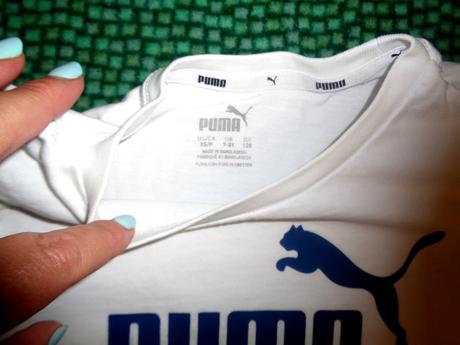 Bílé bavlněné tričko puma 7/8 let, puma,128