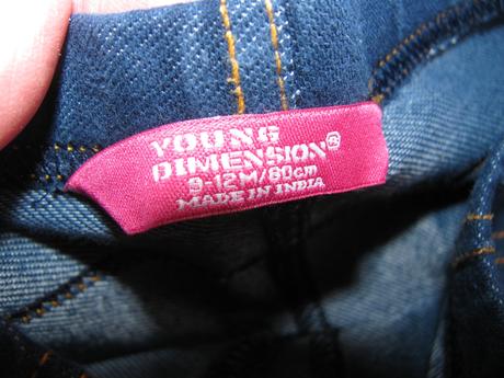 Pružné legínové kalhoty, vzhledem džín/unisex, young dimension,80