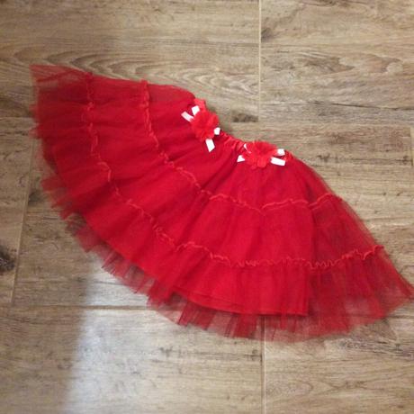 Slavnostní tylová sukýnka s mašličkami, 92