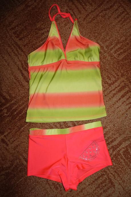 Dívčí dvojdílné plavky vel. 134-140, kik,134