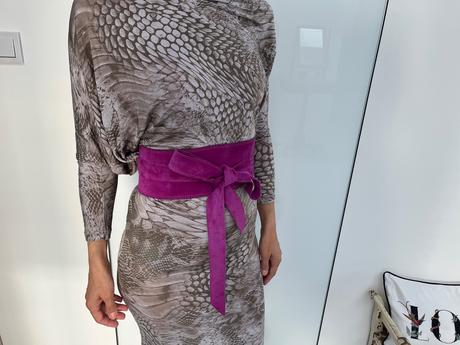 Kůže široký pásek zn.list italy růžová fuchsiová, 