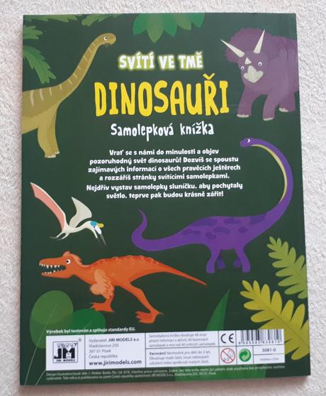 Samolepková knížka dinosauři,