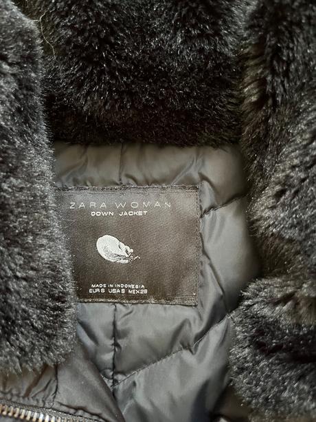 Kvalitní, teplý, péřový kabát zara, vel s, zara,s
