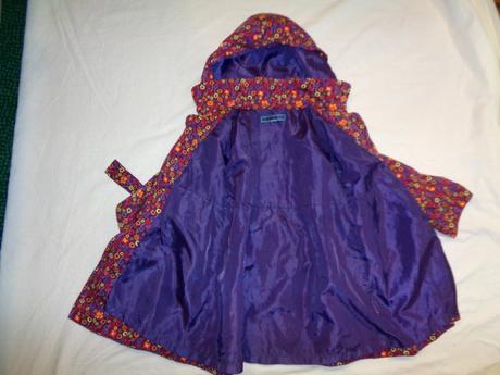 Luxusní fialový květovaný kabát, girl2girl,98
