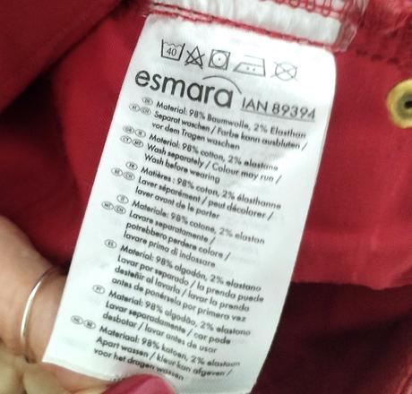 Vínové džíny vel.xl, esmara,xl