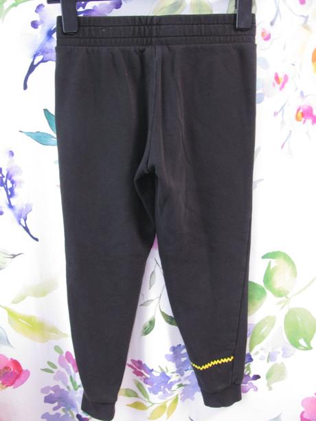 Černé bavlněné tepláky puma peanuts, puma,140