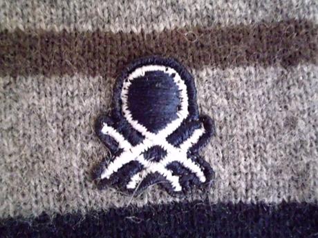 Vlna polo pásik, benetton,m