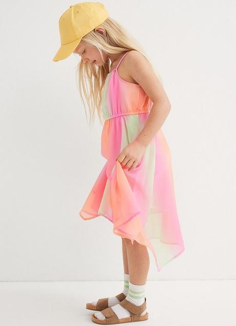 Dívčí šifonové šaty h&m ombre vel. 128, h&m,128