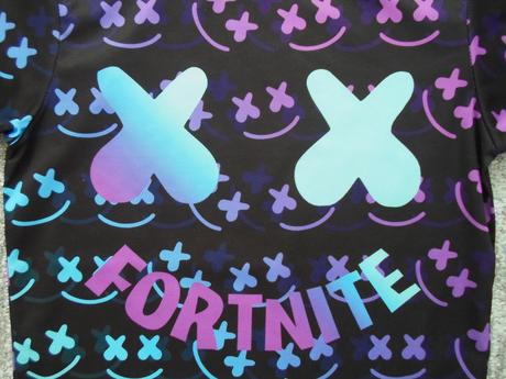 Černé tričko triko krátký rukáv fortnite, 140