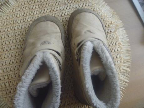 Béžové barefoot zimní boty vel. 33, 33