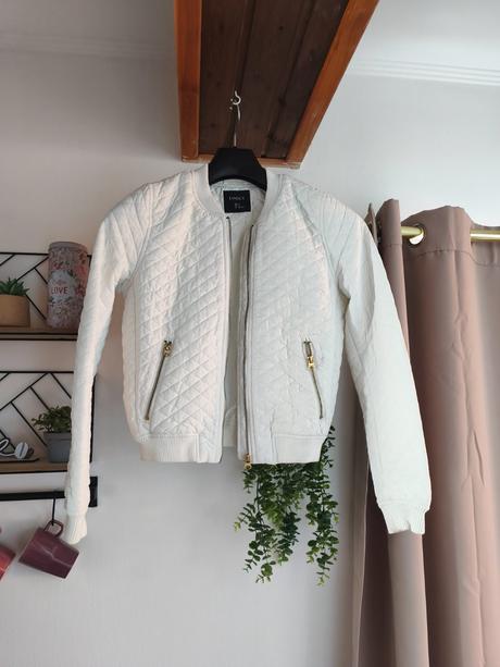 Bílá bunda / prošívaná bunda / jarní bunda, lindex,164