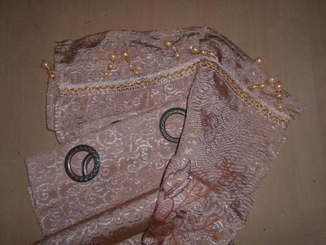 Závěsy záclony zlaté hnědé 250x100 cm, 