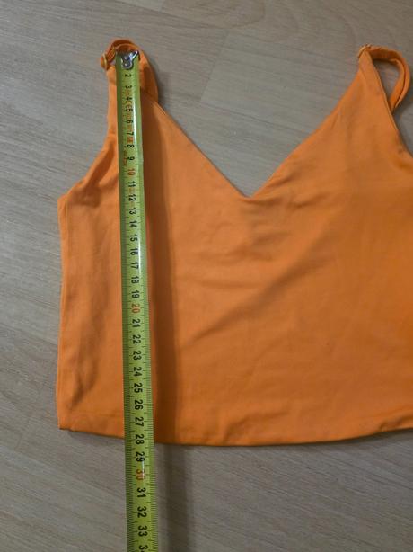 Tílko crop top oranžové amisu vel.xxs, xs